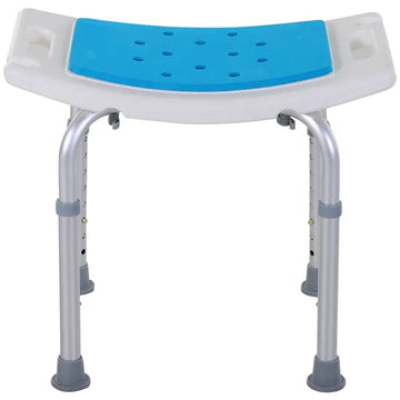 6 Level Adjustable Non Slip Shower Stool with Hand Shower Holder, Blue - product image 1