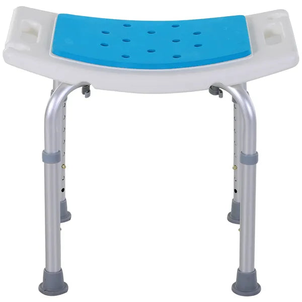 6 Level Adjustable Non Slip Shower Stool with Hand Shower Holder, Blue - product image 1