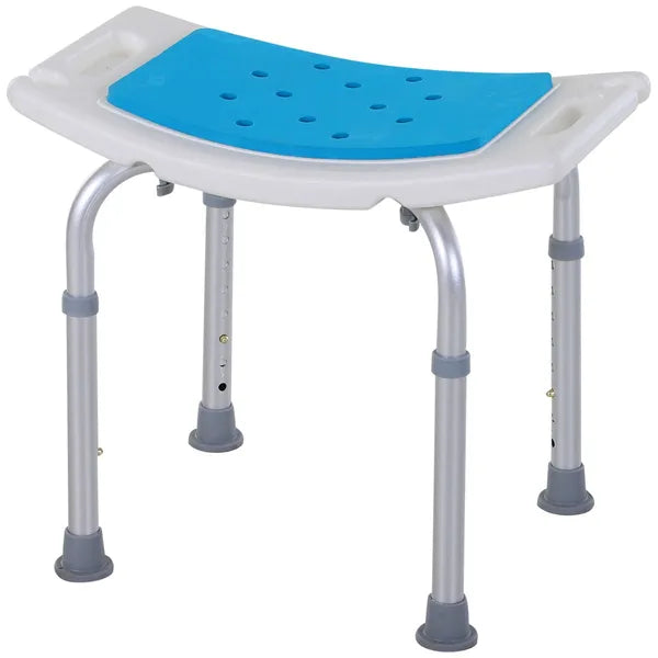 6 Level Adjustable Non Slip Shower Stool with Hand Shower Holder, Blue - product image 11