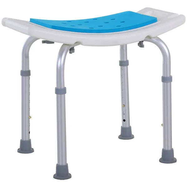 6 Level Adjustable Non Slip Shower Stool with Hand Shower Holder, Blue - product image 10