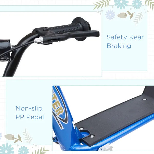 HOMCOM Adjustable Height Kick Scooter for Kids 5-12, Non-Slip Footplate, Big Wheels, Rear Brake, Blue - product image 5