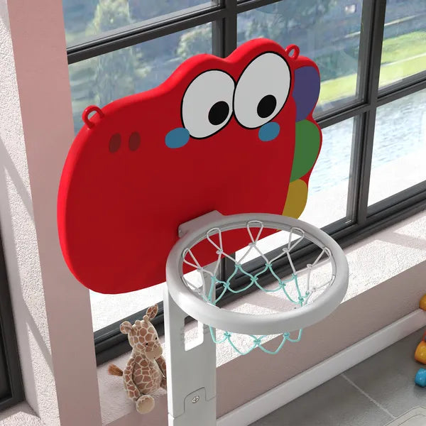 Adjustable Height Kids Basketball Hoop, 4.4-5 ft, 5-in-1 Design for Indoor Use, Red - product image 8