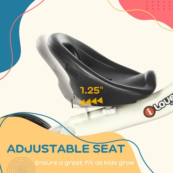 Adjustable Kids Tricycle for Toddlers 2-5 Years with Basket Bell White Comfortable Handlebar Grips - product image 5