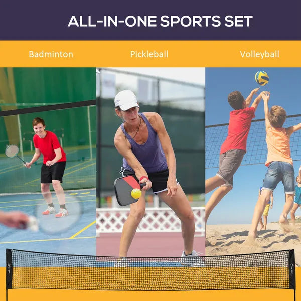 Soozier Adjustable Outdoor Game Set with Net for Badminton, Volleyball, Pickleball, Beach and Driveway Fun - product image 4
