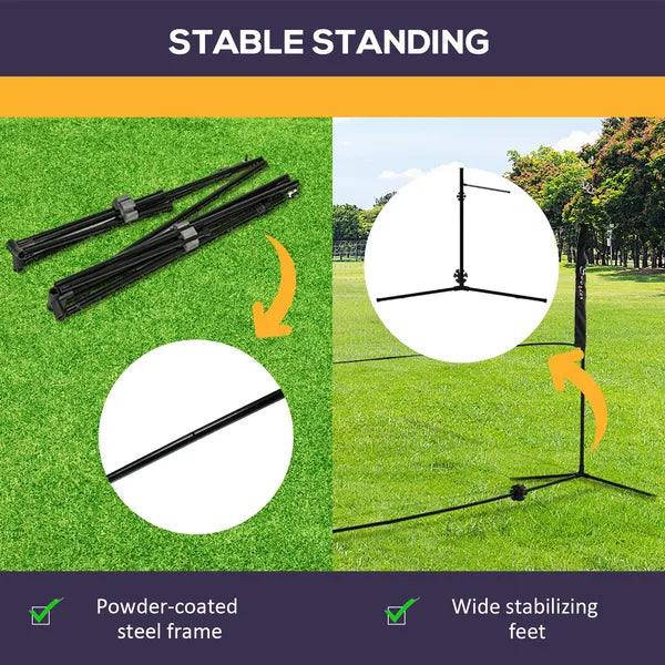 Soozier Adjustable Outdoor Game Set with Net for Badminton, Volleyball, Pickleball, Beach and Driveway Fun - product image 6