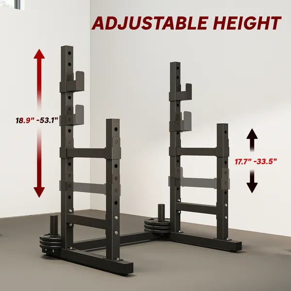 Soozier Adjustable Squat Rack, 660lbs Multi-Functional Bench Press Rack for Weight Lifting Home Gym Strength Training, Black - product image 5