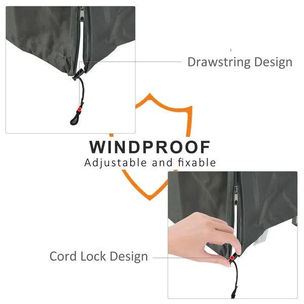 Outsunny All Weather Garden Patio Swing Chair Cover Waterproof Protector UV-Resistant and PVC Coating Fade Resistant Oxford Fabric 6.7 Ft x 4.1 Ft x - product image 5