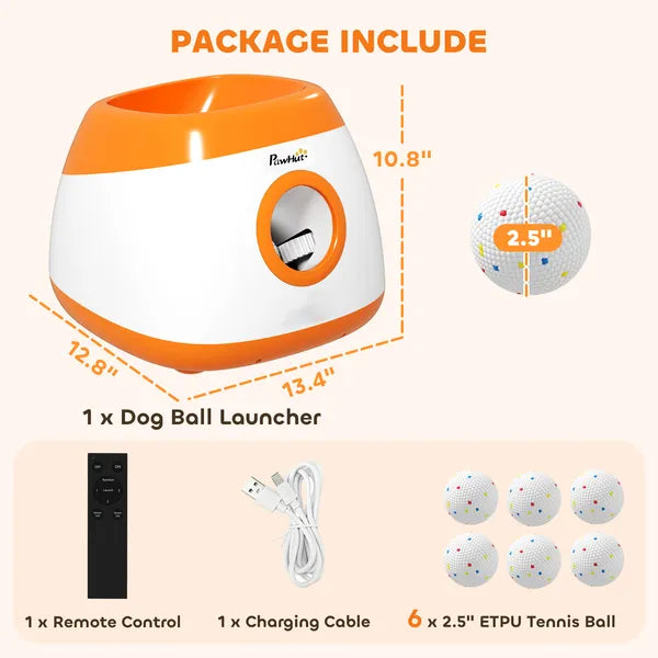 PawHut Automatic Dog Ball Launcher with 26-79 Ft Distance, Automatic Ball Launcher for Medium and Large Dogs, Orange - product image 3