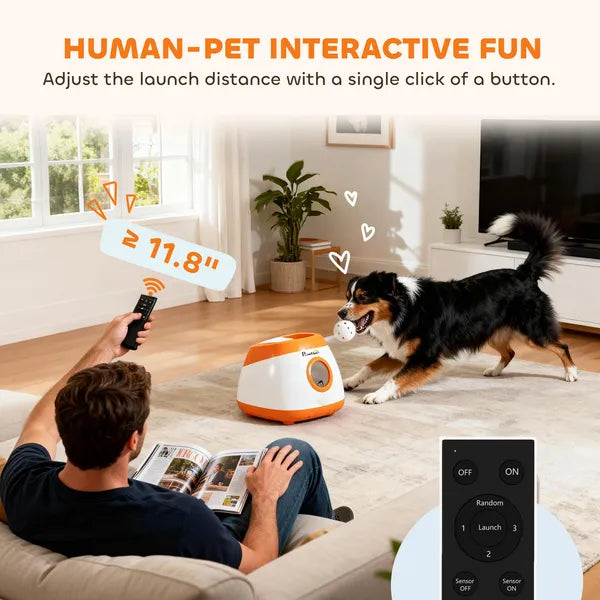 PawHut Automatic Dog Ball Launcher with 26-79 Ft Distance, Automatic Ball Launcher for Medium and Large Dogs, Orange - product image 7