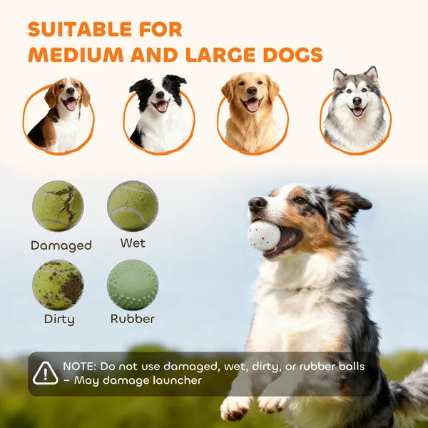 PawHut Automatic Dog Ball Launcher with 26-79 Ft Distance, Automatic Ball Launcher for Medium and Large Dogs, Orange - product image 8