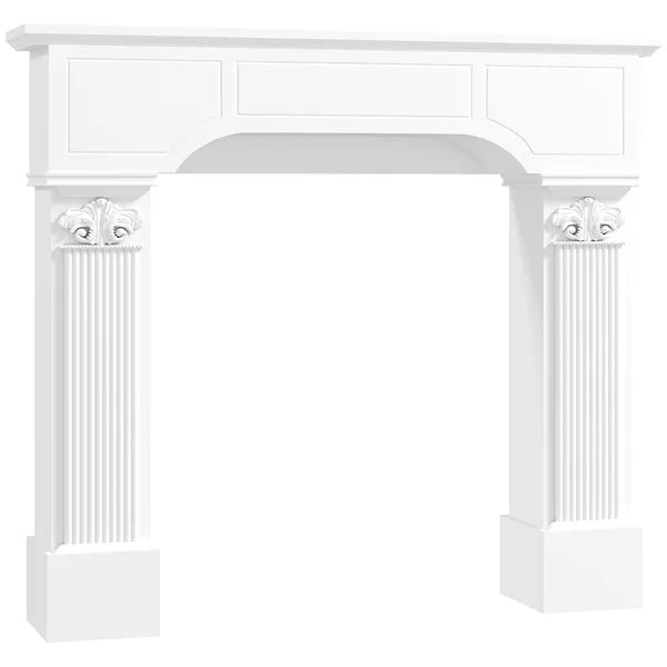 HOMCOM Baroque Fireplace Mantle, Freestanding Fireplace Surround for Electric Fireplaces, 43.3 Inch W x 42.8 Inch H, White - product image 11