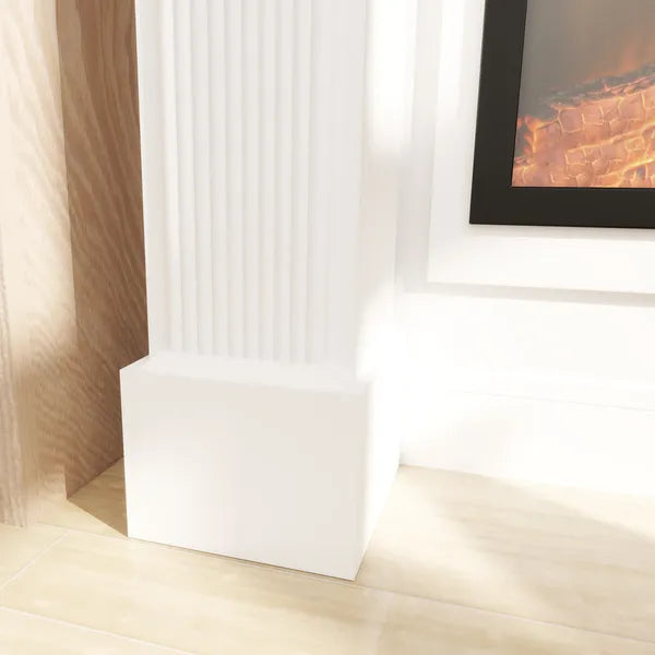 HOMCOM Baroque Fireplace Mantle, Freestanding Fireplace Surround for Electric Fireplaces, 43.3 Inch W x 42.8 Inch H, White - product image 9