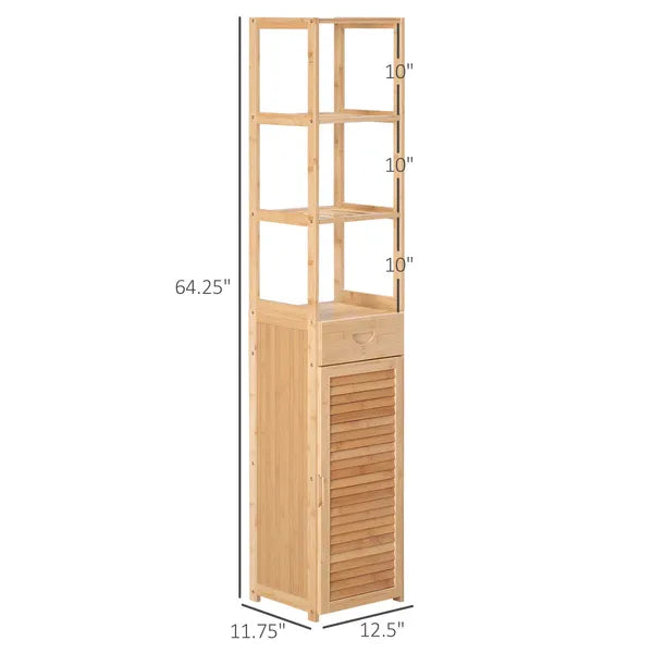 Bathroom Storage Cabinet with Drawer and Slatted Shelves - product image 3