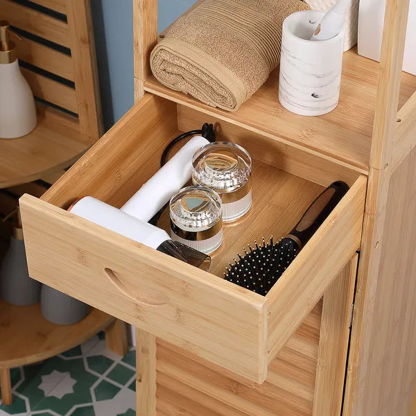 Bathroom Storage Cabinet with Drawer and Slatted Shelves - product image 10