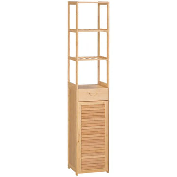 Bathroom Storage Cabinet with Drawer and Slatted Shelves - product image 1