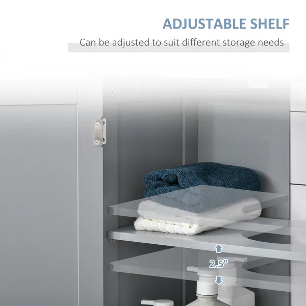 Bathroom Vanities, Bathroom Sink Cabinets with U-Shape Cut-Out and Adjustable Internal Shelf, Gray - product image 6