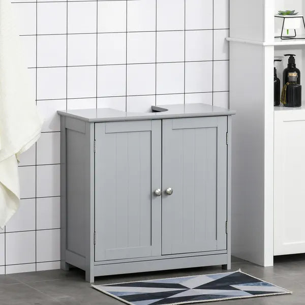 Bathroom Vanities, Bathroom Sink Cabinets with U-Shape Cut-Out and Adjustable Internal Shelf, Gray - product image 12