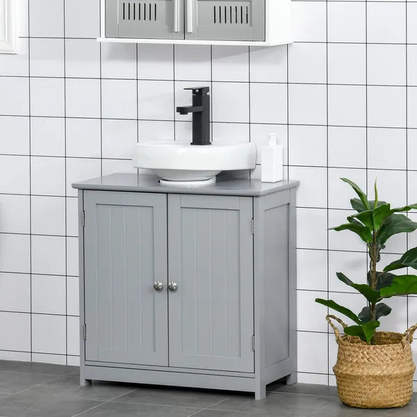 Bathroom Vanities, Bathroom Sink Cabinets with U-Shape Cut-Out and Adjustable Internal Shelf, Gray - product image 2