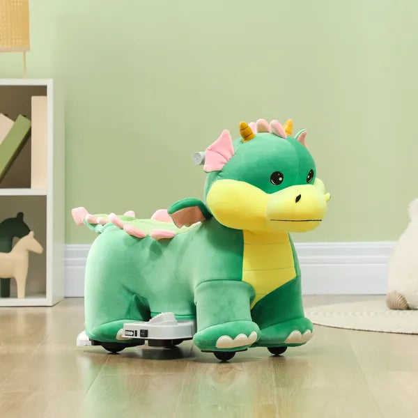 Battery Powered Ride on Toy, 6V Ride on Horse with Music Forward, PU Wheels, for 18-36 Months, Green - product image 10