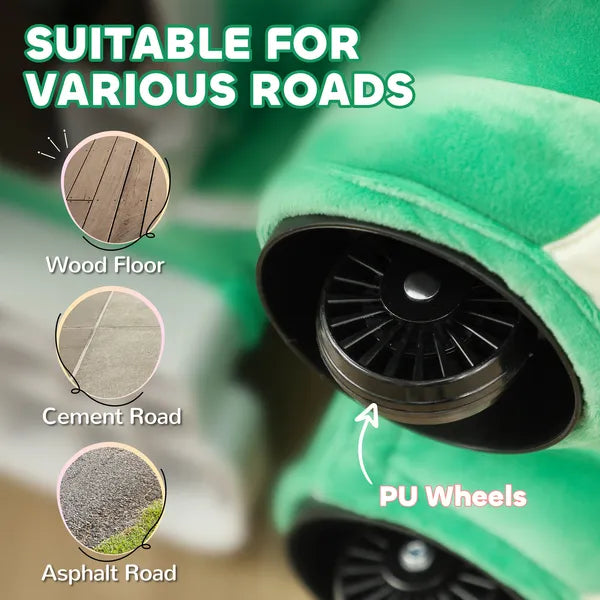 Battery Powered Ride on Toy, 6V Ride on Horse with Music Forward, PU Wheels, for 18-36 Months, Green - product image 7