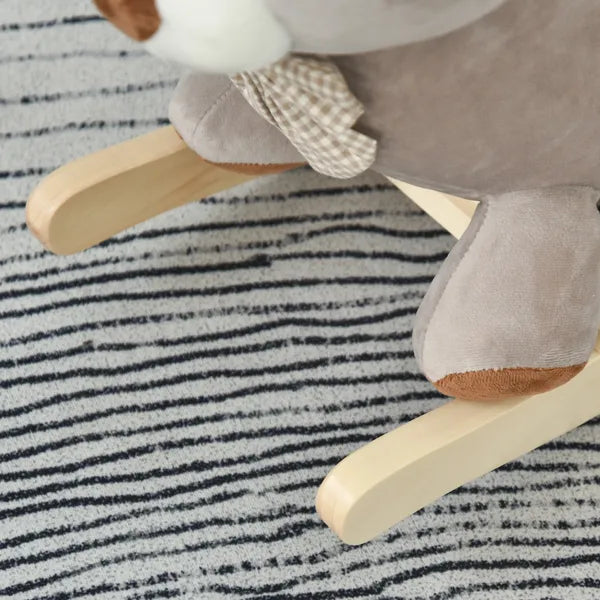 Bear-shaped Kids Rocking Horse with Sound for 18-36 Months, Gray - product image 9