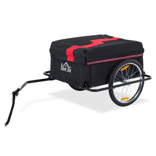 Bicycle Cargo Trailer, Two-Wheel Bike Luggage Wagon with Removable Cover, Versatile Use, Red - product image 15