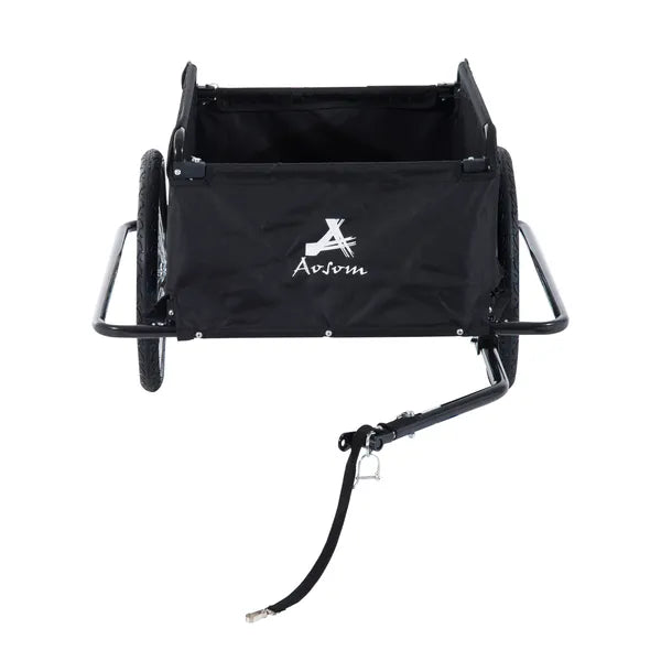 Bicycle Cargo Trailer, Two-Wheel Bike Luggage Wagon with Removable Cover, Versatile Use, Red - product image 10