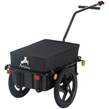 Aosom Bicycle Cargo Trailer with Removable Box and Waterproof Cover, Bike Wagon Trailer with Two 16in Wheels - product image 1