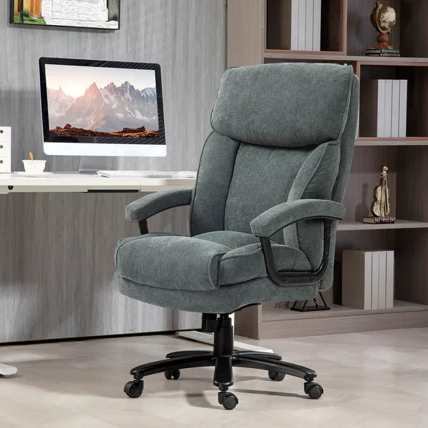 HOMCOM Big and Tall Desk Chair, Executive Office Chair, 450lbs, Heavy Duty Computer Chair for Heavy People, Gray - product image 10