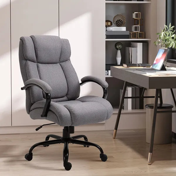 Vinsetto Big and Tall Executive Office Chair 484lbs with Wide Seat, Computer Desk Chair, Adjustable Height, Light Gray - product image 9
