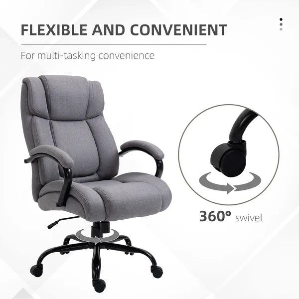 Vinsetto Big and Tall Executive Office Chair 484lbs with Wide Seat, Computer Desk Chair, Adjustable Height, Light Gray - product image 7