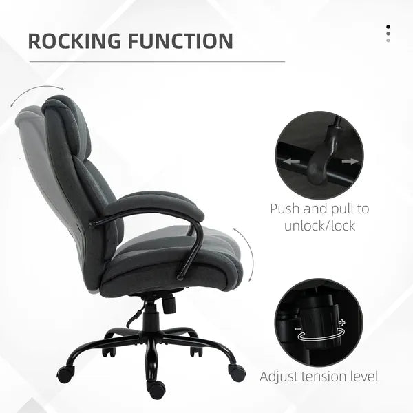 Big and Tall Office Chair with 485 lb Capacity, Adjustable Height, Charcoal Gray - product image 6