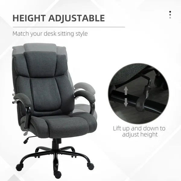 Big and Tall Office Chair with 485 lb Capacity, Adjustable Height, Charcoal Gray - product image 5