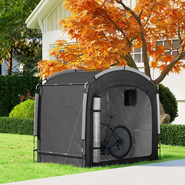 Outsunny Bike Storage Shed Tent, Portable and Waterproof with 210D Oxford Fabric and Carry Bag for 3-4 Bicycles, Black - product image 10