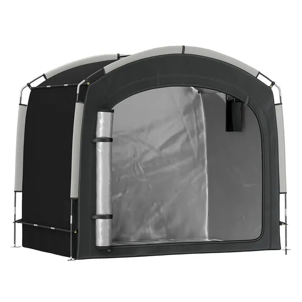 Outsunny Bike Storage Shed Tent, Portable and Waterproof with 210D Oxford Fabric and Carry Bag for 3-4 Bicycles, Black - product image 11
