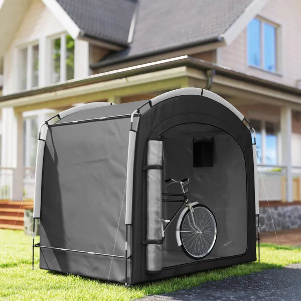 Outsunny Bike Storage Shed Tent, Portable and Waterproof with 210D Oxford Fabric and Carry Bag for 3-4 Bicycles, Black - product image 8