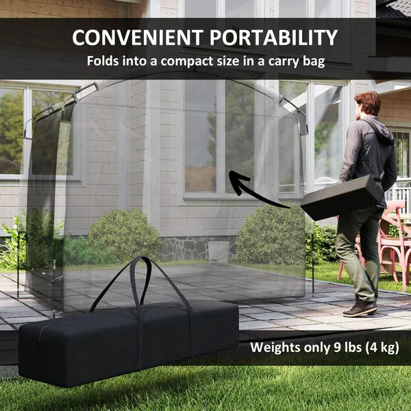 Outsunny Bike Storage Shed Tent, Portable and Waterproof with 210D Oxford Fabric and Carry Bag for 3-4 Bicycles, Black - product image 7