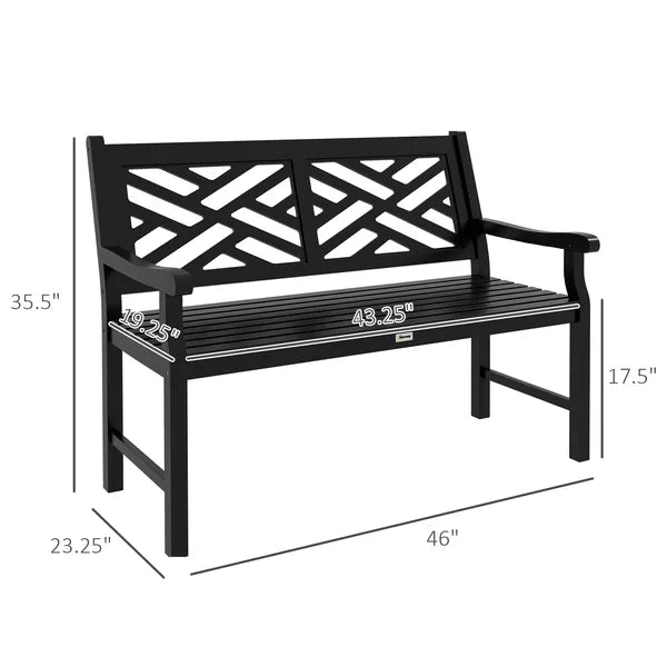 Outsunny 43.25 Inch Wooden Garden Bench for Peaceful Outdoors - product image 3