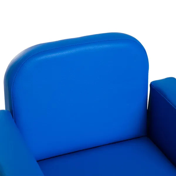 Blue 2-in-1 Kids Sofa and Table Chair Set Convertible Toddler Lounge Multifunctional Armrest Chair for Play - product image 9