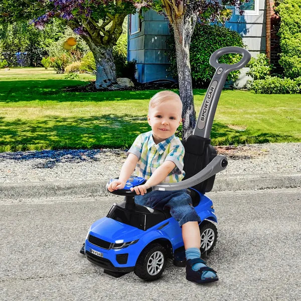Blue 3 In 1 Ride on Push Cars for Toddlers with Horn Music Light Function - product image 2