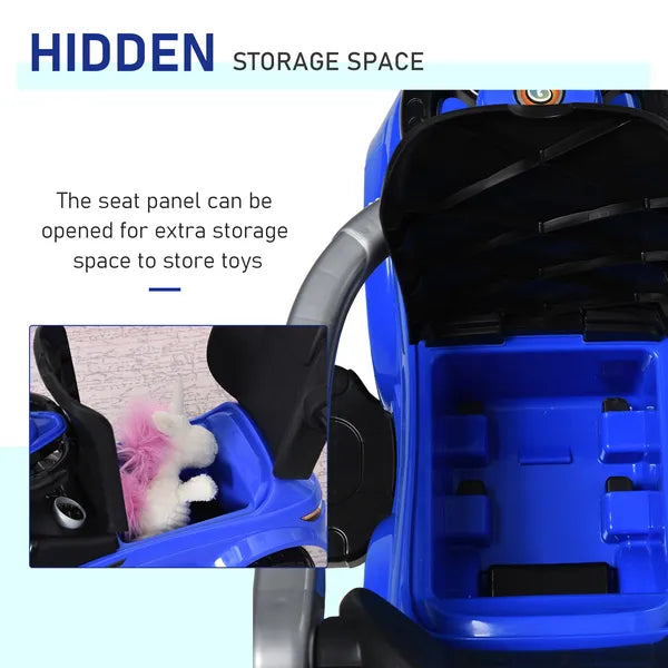 Blue 3 In 1 Ride on Push Cars for Toddlers with Horn Music Light Function - product image 6