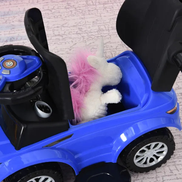 Blue 3 In 1 Ride on Push Cars for Toddlers with Horn Music Light Function - product image 8