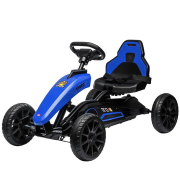 Blue Pedal Go Kart for Kids with Swing Axle and Shock-Absorbing Wheels - product image 1