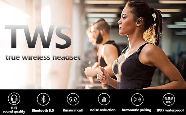 Bluetooth 5.0 TWS Wireless Earbuds with IPX7 Water Resistance - product view 9