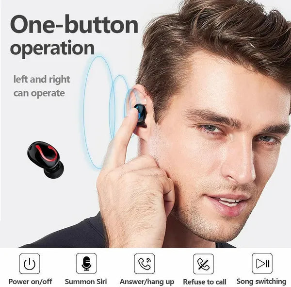 Bluetooth 5.0 TWS Wireless Earbuds with IPX7 Water Resistance - product view 3