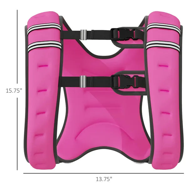 Soozier Body Weighted Vest with Pocket, Soft Skin-Friendly Weighted Workout Vest, Adjustable Weighted Running Equipment, 17.6 lbs., Pink - product image 3