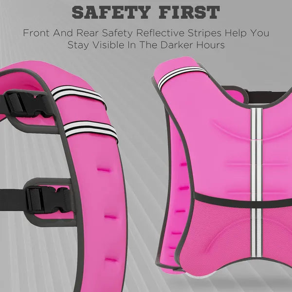 Soozier Body Weighted Vest with Pocket, Soft Skin-Friendly Weighted Workout Vest, Adjustable Weighted Running Equipment, 17.6 lbs., Pink - product image 7
