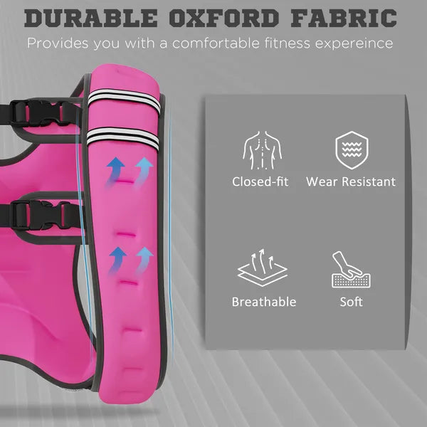 Soozier Body Weighted Vest with Pocket, Soft Skin-Friendly Weighted Workout Vest, Adjustable Weighted Running Equipment, 17.6 lbs., Pink - product image 4