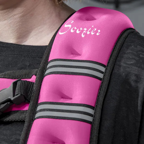 Soozier Body Weighted Vest with Pocket, Soft Skin-Friendly Weighted Workout Vest, Adjustable Weighted Running Equipment, 17.6 lbs., Pink - product image 9