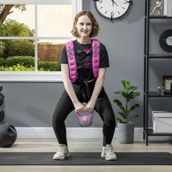 Soozier Body Weighted Vest with Pocket, Soft Skin-Friendly Weighted Workout Vest, Adjustable Weighted Running Equipment, 17.6 lbs., Pink - product image 2